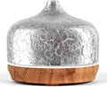 Porseme 500ml Essential Oil Diffuser Silver Plated Glass Aromatherapy Ultrasonic Humidifier - Auto Shut-Off, BPA Free for Home Hotel Yoga SPA Gift