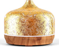Porseme 500ml Essential Oil Diffuser Gold Plated Glass Aromatherapy Ultrasonic Humidifier - Auto Shut-Off, BPA Free for Home Hotel Yoga SPA Gift