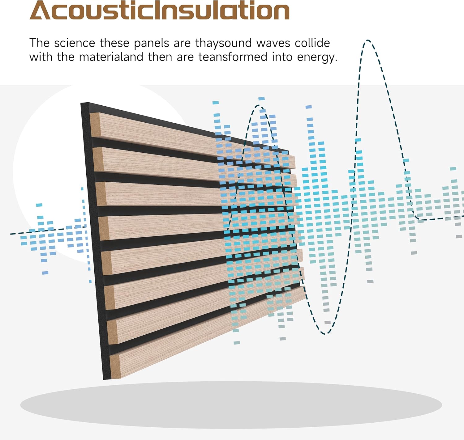 Stylish Decorative Wall Panels, 4 Pack 8 x 1 ft, Modern Acoustic Wood Panels with Felt Backing, Natural