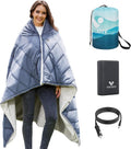 Heated Blanket Battery Operated,12V Cordless heating pad with 15000 battery,Heated Shawl Throw Blanket,Wearable Heated Blanket,Sherpa Lining,3 Heating Set for Car,Camping,Backpacking,Hiking,Travel