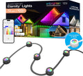 Enbrighten Vibe Eternity Permanent Outdoor Lights for House, 100 Feet, 72 RGBWIC LEDs, Close Spacing, 33lm, Color Changing, Christmas, Eave Lighting, Smart App, Works with Alexa, Google Home, 82730