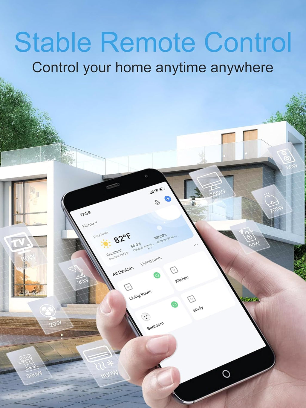 EIGHTREE Mini Smart Plug 𝟓𝐆𝐇𝐳 𝐖𝐢-𝐅𝐢 𝐂𝐨𝐦𝐩𝐚𝐭𝐢𝐛𝐥𝐞 𝟏𝟓𝐀, 𝗘𝗻𝗲𝗿𝗴𝘆 𝗠𝗼𝗻𝗶𝘁𝗼𝗿𝗶𝗻𝗴, Smart Plugs That Compatible with Alexa & Google Home & SmartThings, Remote Control, Timer