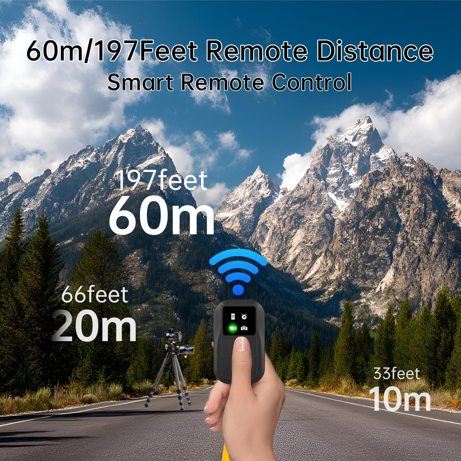 Suptig Wireless Remote Control for GoPro Hero 13/12/11/10/9/8 Black, Gopro Max, Phone, Built-in Rechargeable Battery