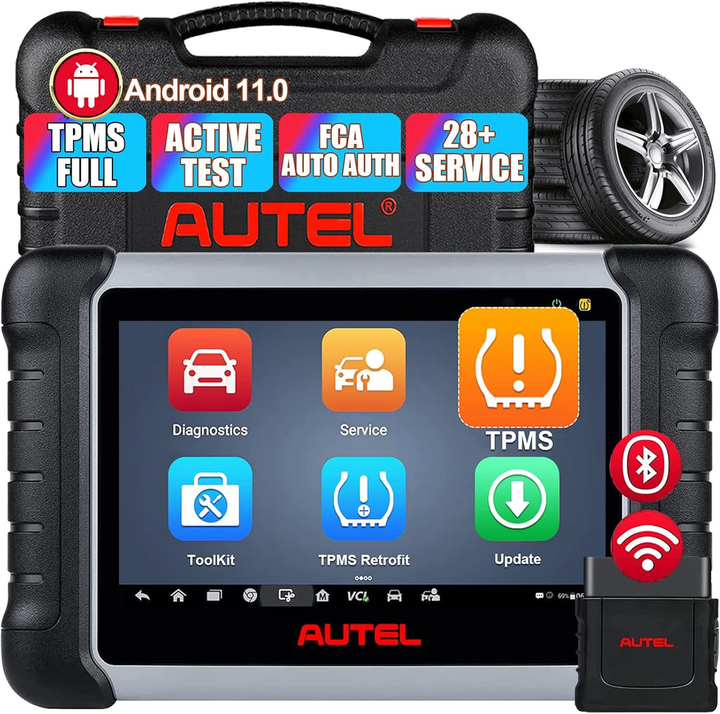 Autel Scanner MaxiCOM MK808Z-TS: Android 11 Based Bi-Directional TPMS Tool, Updated of MK808TS/MK808BT/TS608Pro with Active Test, 28+ Service, Bluetooth All Systems Diagnoses, Advanced TPMS Features