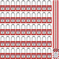 Lockout Tagout Locks, Safety Padlock, Loto Locks Keyed Differently Lock Out Tag Out 50 pcs Safety Padlocks Plastic with 50 Lockout TagOut Tags Red