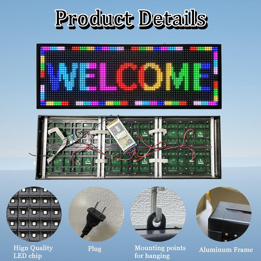 CT-P10 OUTDOOR Colorful Images Texts & Number LED sign board