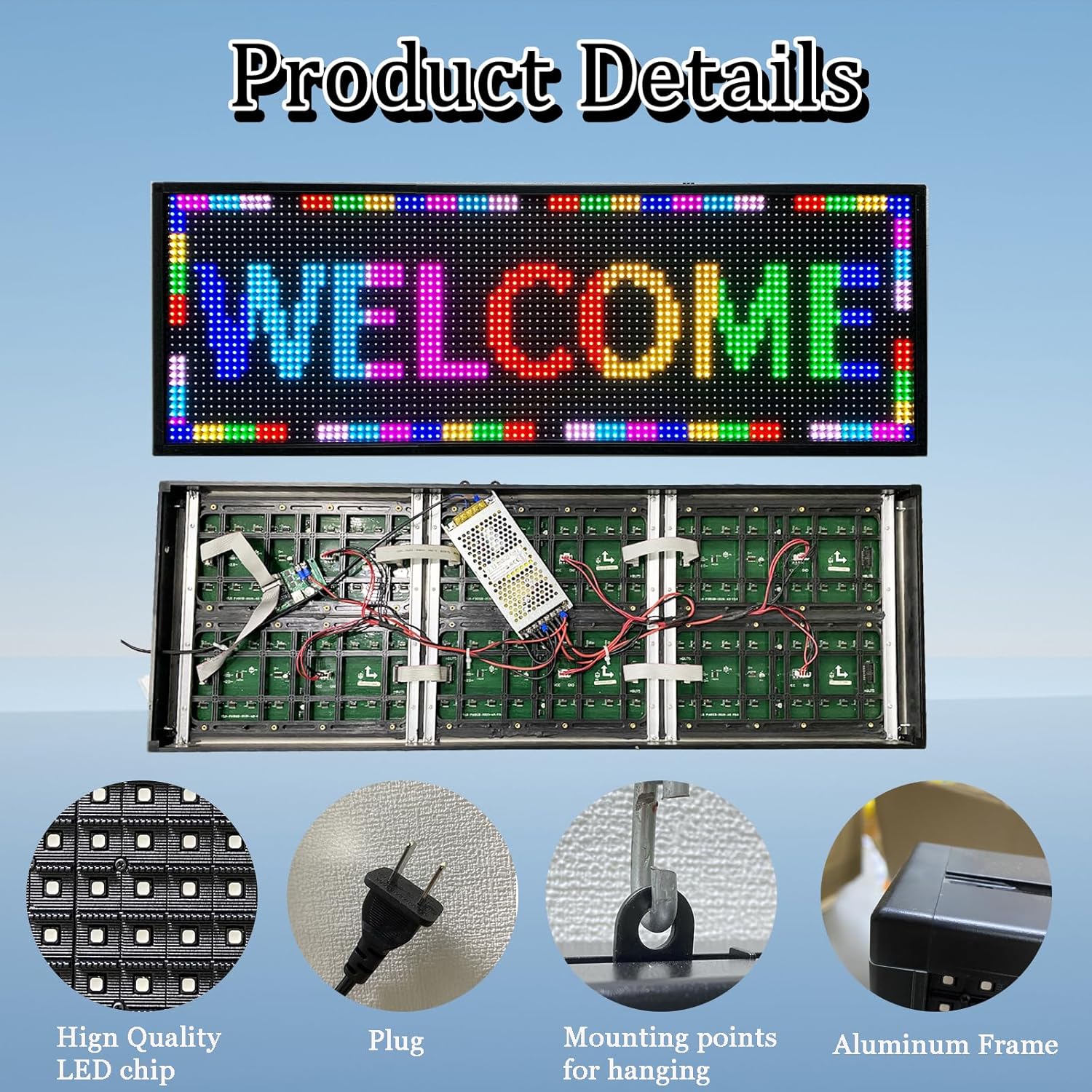 CT-P10 OUTDOOR Colorful Images Texts & Number LED sign board