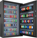 160 Position Large Key Box Wall Mount, Key Lock Box with Programmable Keypad, Spare Keys and Key Tags, All Steel Key Cabinet for Offices Cars Hotels Dorms