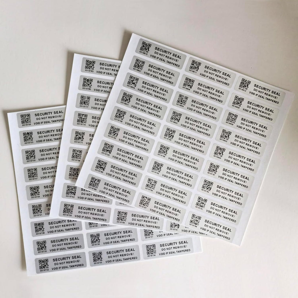 Customized Printed Tamper Evident Proof Serial Number QR Code Labels Sequential Bar Code Stickers Consecutive Security Warranty Void Label-Sealing for Package