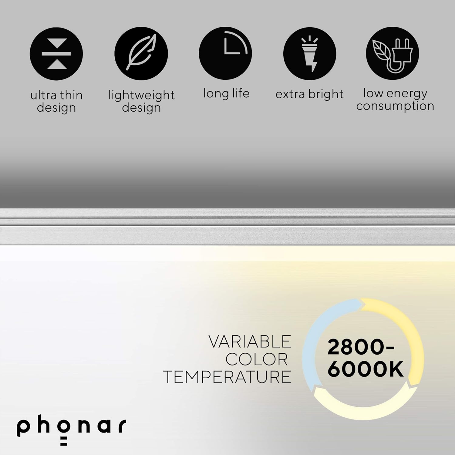 phonar 36 Inches Under Cabinet Lighting LED Lamps for Kitchen, Closet, Variable Color LED Under Counter Lighting Motion Sensor with Plug-in Installation LED Lighting for Wardrobe