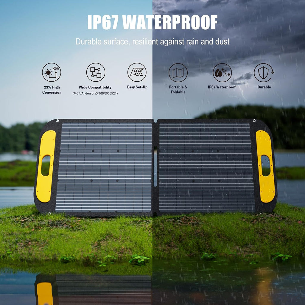 VTOMAN FlashSpeed 1000 Portable Power Station with 110W Solar Panel - 828Wh/1000W(2000W Peak) Solar Generator with LiFePO4 Battery, 100W USB-C, 60 Min Fast Charging 0-80% for Camping, Backup, RV