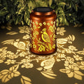 Solar Lanterns Outdoor Waterproof Garden Decor Birthday Gifts for Women Mom Grandma Hanging Lights Metal Decoration Outside for Yard, Patio,Backyard,Porch(Red Bird)