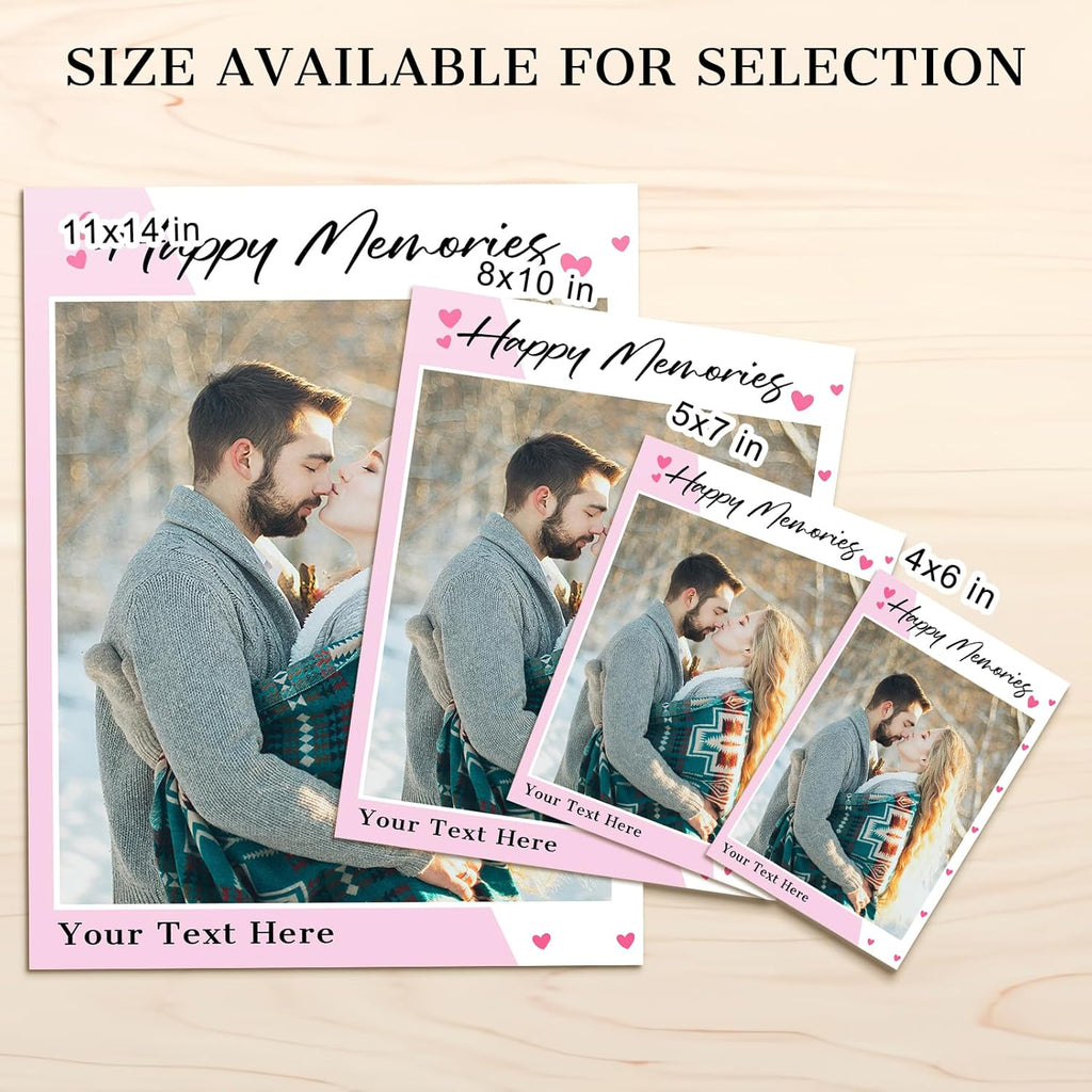 Custom Photo Frame with Stand, Personalized Picture Display, MDF and Wood Construction, Desktop Decor, Multiple Designs, Customizable Gift for Family and Friends
