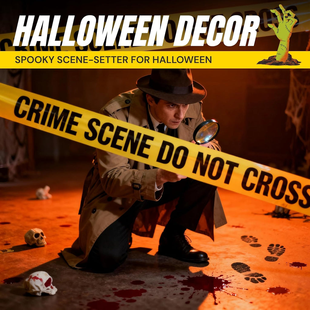 Crime Scene Do Not Cross Tape 3 Pack 3 inch x 1000 feet, Bright Yellow with a Bold Black Print for High Visibility • Tear Resistant Design