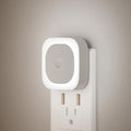 2 Pack Plug in Night Light with Motion Sensor & Dusk to Dawn Sensor, 3 Sensor Modes, Night Lights Plug into Wall, Auto ON/Off, Dimmable Nightlight for Bathroom, Stairs, Kitchen, Cool White
