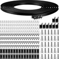 Jetec Curtain Tracks Ceiling Flexible Curtain Track Bendable Rail Curved Wall Mounted for Living Room Bedroom Divider Rod RV(10 Meter/ 32.8 Feet,Black)