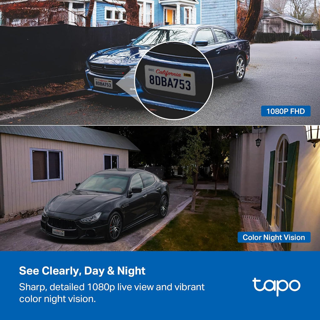 Tapo Outdoor Security Camera Wireless, 1080P, Up to 180 Days Battery, Free Person Detection, Color Night Vision, SD/Could Storage, Alexa & Google Assistant Compatible, Ideal for Homeowners(C400)
