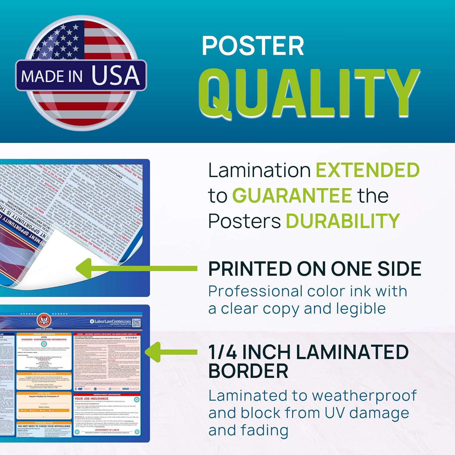 West Virginia 2026 Labor Law Poster – State & Federal Compliance – OSHA, EEOC, FMLA, Minimum Wage – Durable, Laminated & Waterproof Workplace Employment Poster – Made in USA – 26” x 39.5”