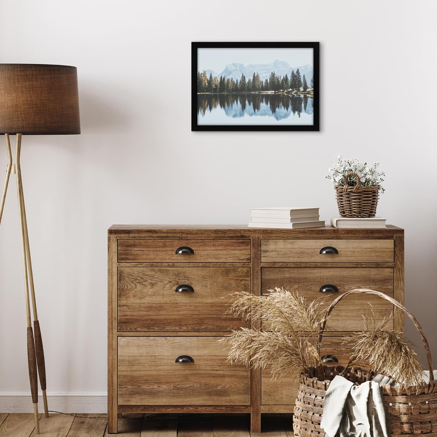 Americanflat 10x15 Picture Frame with Shatter-Resistant Glass - Signature Collection - Gallery-Style Frames Made of Engineered Wood - Photo Frame for Wall Display - Black