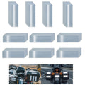Non Fading White Reflective Stickers 2 inch X 6 inch, Outdoor Waterproof High Visibility Warning Safety Adhesive Reflector Tape (100 Pcs)
