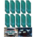 Non Fading Green Reflective Stickers 1 inch X 4 inch, Outdoor Waterproof High Visibility Warning Safety Adhesive Reflector Tape (100 Pcs)