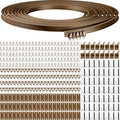 Jetec Curtain Tracks Ceiling Flexible Curtain Track Bendable Rail Curved Wall Mounted for Living Room Bedroom Divider Rod RV(20 Meter/ 65.6 Feet,Brown)