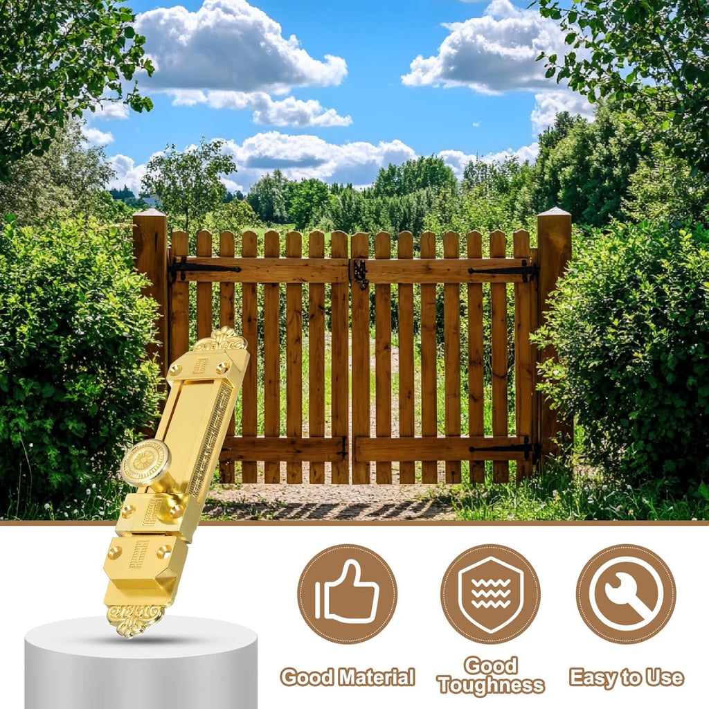 PATIKIL Barrel Bolt Latch, 2 Pack 5 Inch Slide Door Locks Zinc Alloy Gate Door Catch Bolt Latch for Bathroom Bedroom Barn Warehouse, Gold