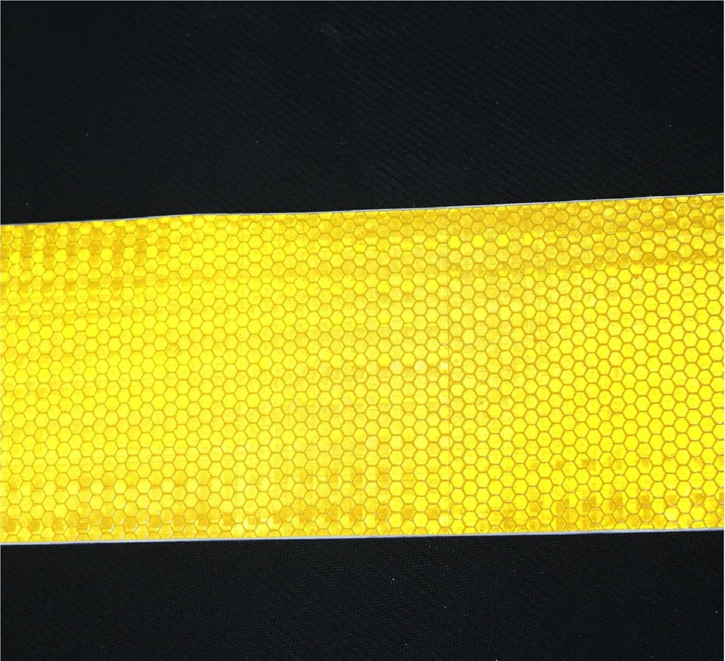 Yellow Reflective Tape 8 inch Wide, Outdoor Waterproof High Visibility Warning Industrial Marking Tape, Safety Stickers (68 feet)
