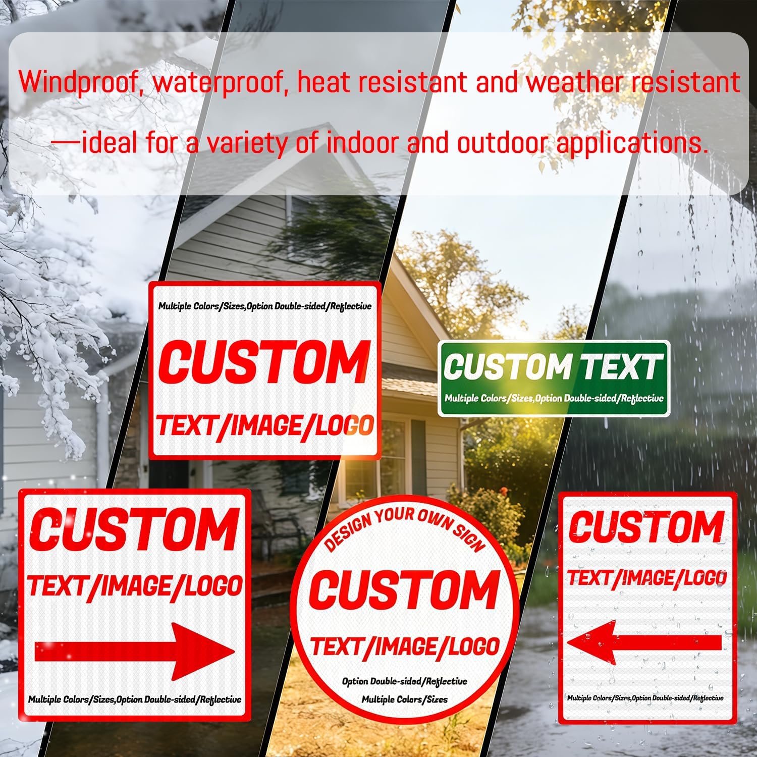 Custom metal outdoor signs, warning sign, custom vertical signs, arrow, multiple sizes/colors available, optional double-sided/reflective, for Business, Workplace, office, Home, road (vertical)