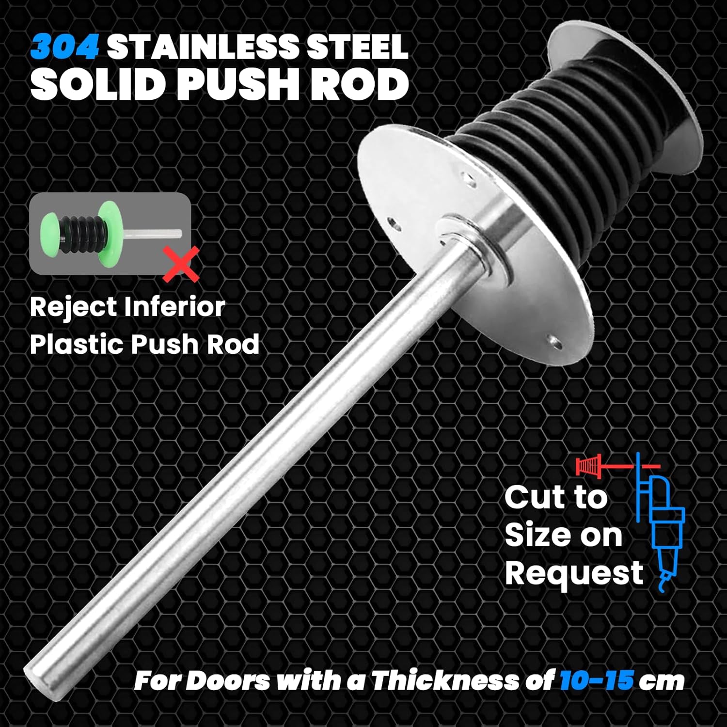 Walk in Cooler Door Handle, Walk in Cooler Door Closer Complete Latch Kit, Freezer Door Handle, Offset -1/8 in to 1/4 in(Flush) and 5.9" Solid Metal Interior Release Handle (Foggy White)