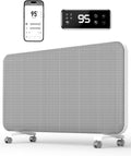 Convection Panel Space Heater Indoor Use, Large Room Electric Heater with Wifi App Control, Smart Mica Infrared Heater with Programmable Thermostat, Wall Mount or Standing, Quiet & Eco, 1500W