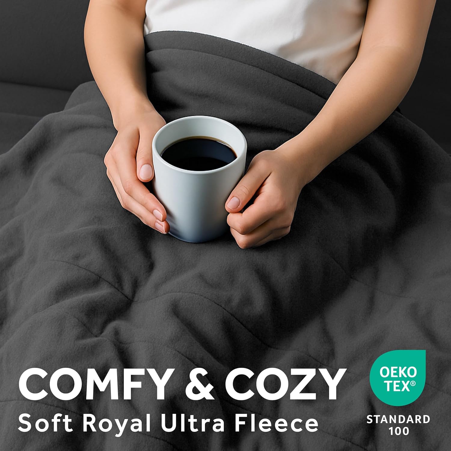 Sunbeam Royal Ultra Fleece Heated Electric Blanket Twin Size, 84" x 62", 12 Heat Settings, 12-Hour Selectable Auto Shut-Off, Fast Heating, Machine Washable, Warm and Cozy, Iron