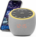 White Noise Sound Machine for Sleeping, 388 Soothing Sounds, Smart APP Control, Custom Buttons, Non Looping Natural Sounds, Bedside Dimmable Clock, Night Light, Santebee for Adults Baby Kids Lullaby