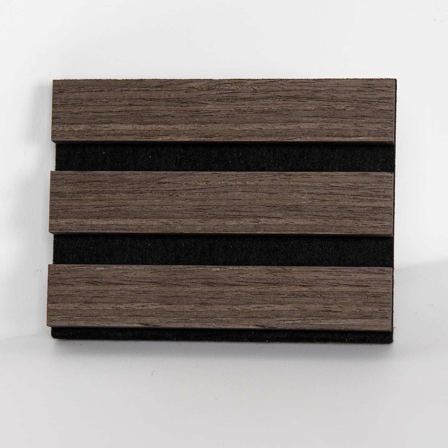 Sample Wood Salt Acoustic Wall Panels, Soundproof Wooden Wall Panels, 3D Fluted Sound Absorbing Panel, Natural Walnut, Sample Pack