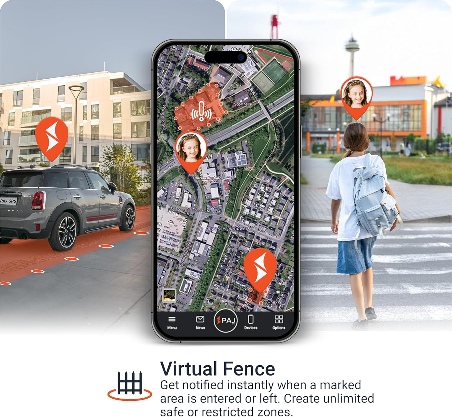 PAJ Allround Finder 4G - Real-Time GPS Tracking for Cars, Motorcycles, Kids & Seniors - SOS Button, Voice Messages & Up to 40-Day Battery for Safety & Security
