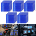 Non Fading Blue Reflective Stickers 4 inch X 4 inch, Outdoor Waterproof High Visibility Warning Safety Adhesive Reflector Tape (50 Pcs)