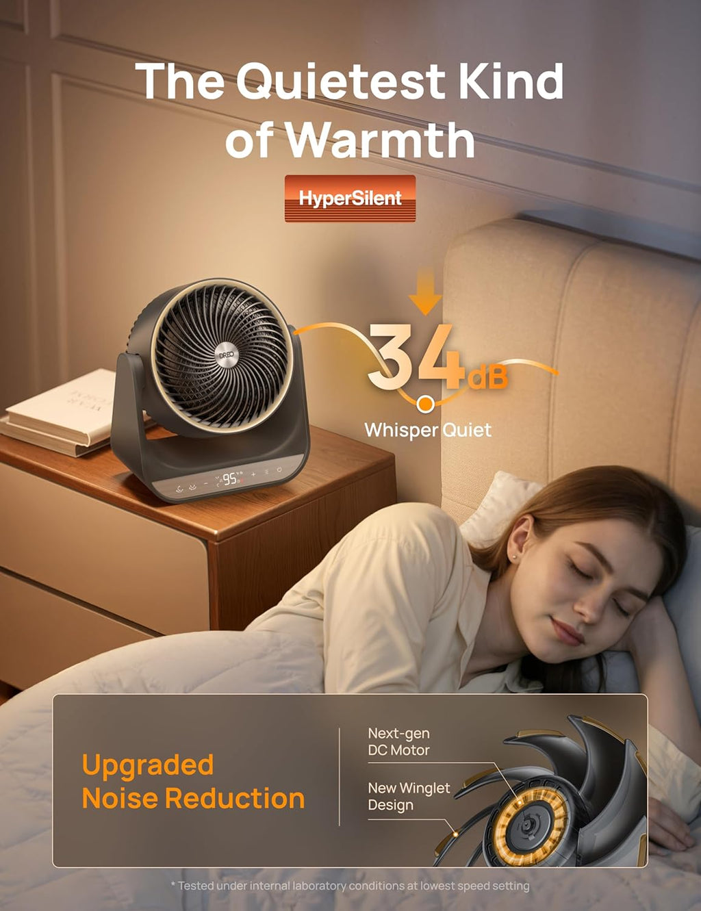 Dreo Whole Room Heater 714, 60° Vertical & 90° Horizontal 3D Oscillating Heating, 12 ft/s Long-Range Circulator, 3 Heat & 3 Fan Settings, Space Heaters for Indoor Use, Bedroom, Office, Grey