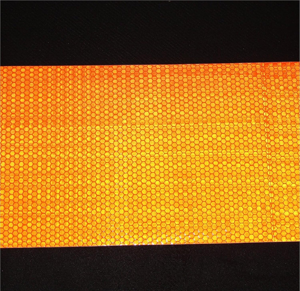 Orange Reflective Tape Outdoor Waterproof 8 inch Wide, High Visibility Industrial Marking Tape, Safety Adhesive Stickers (68 feet)