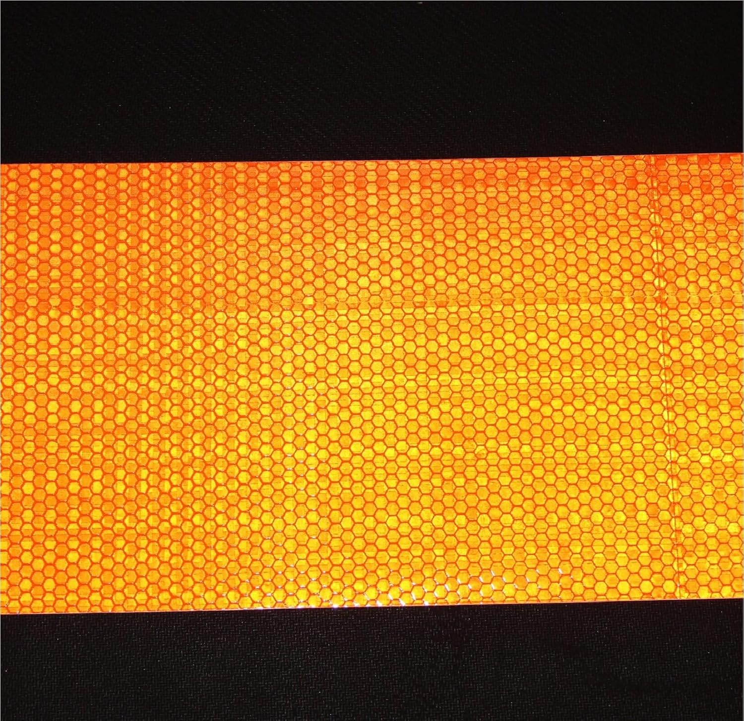 Orange Reflective Tape Outdoor Waterproof 8 inch Wide, High Visibility Industrial Marking Tape, Safety Adhesive Stickers (68 feet)