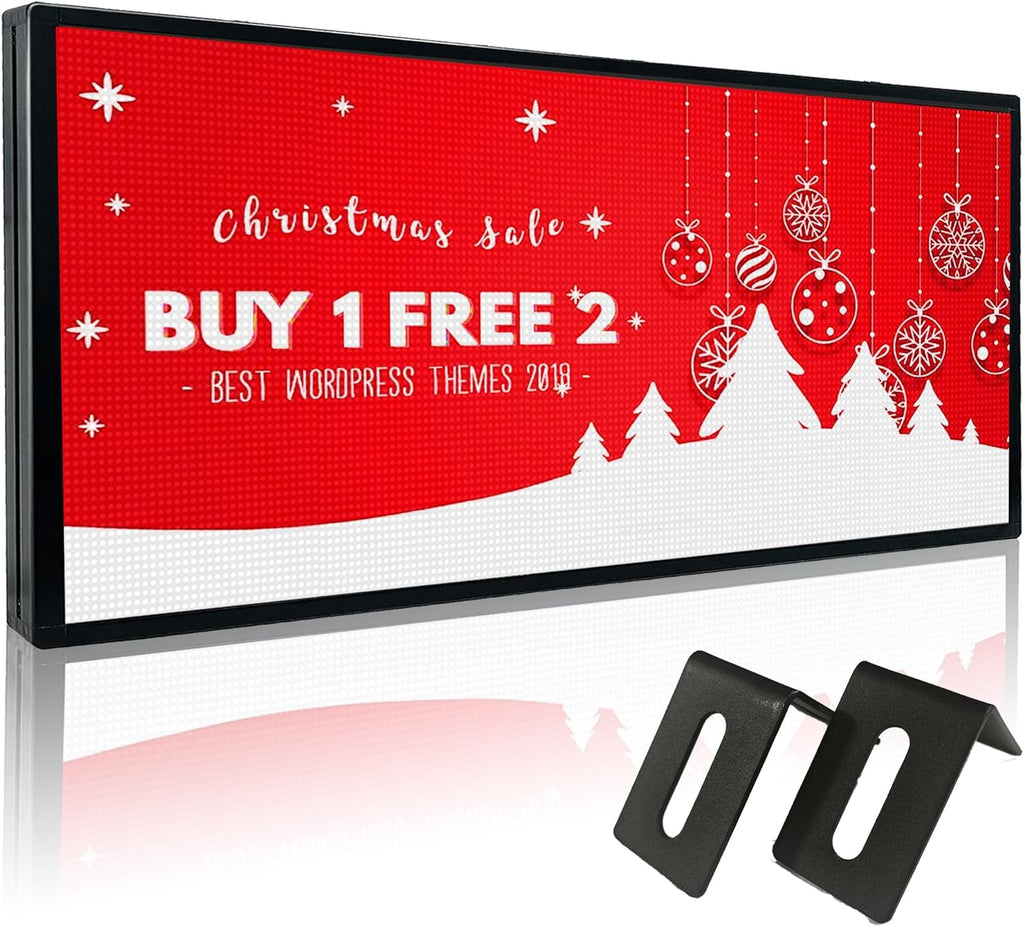 Outdoor Full Color Led Sign WIFI And USB Programmable Led Sign With High Resolution Scrolling Texts, Colorful images and videos LED Advertising Board For Shop (40‘’x17'')