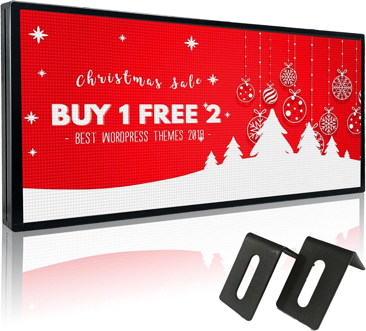 Outdoor Full Color Led Sign WIFI And USB Programmable Led Sign With High Resolution Scrolling Texts, Colorful images and videos LED Advertising Board For Shop (40‘’x17'')