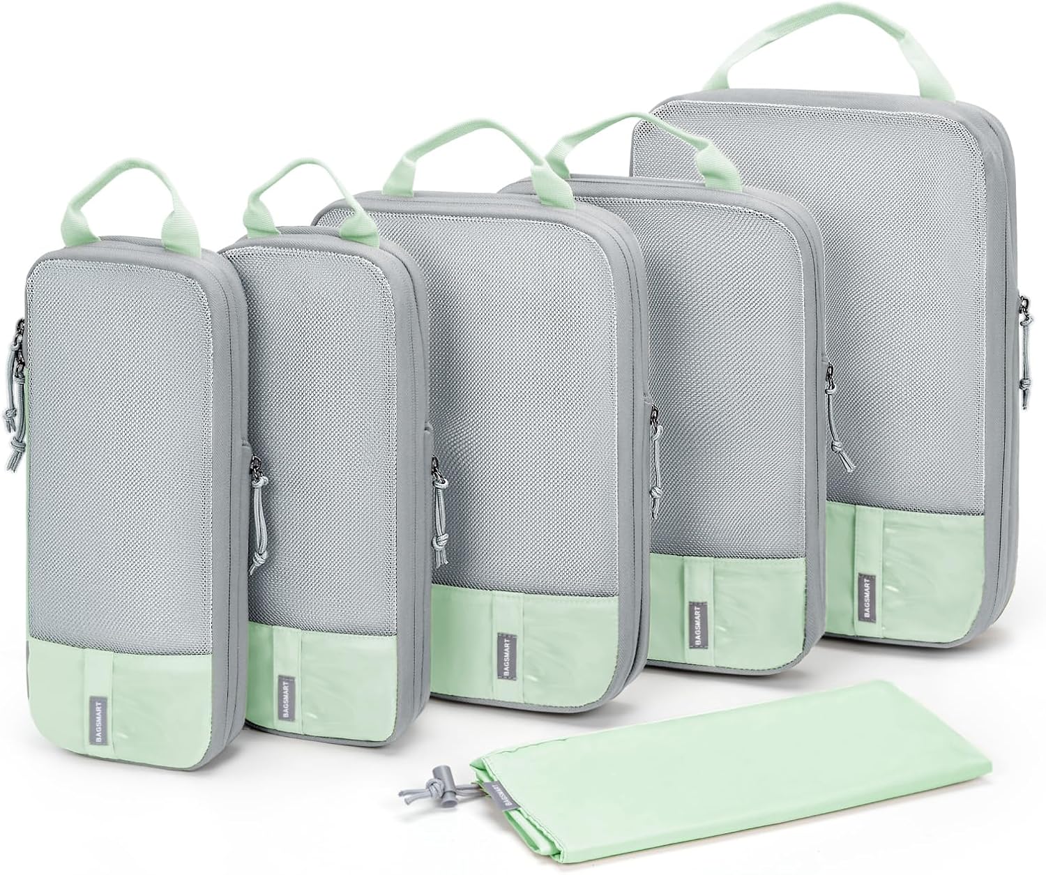 BAGSMART 6 Set /4 Set/2 Set Compression Packing Cubes for Travel, Lightweight Luggage Organizer Bags, Durable Space Saver Bags Travel Essentials