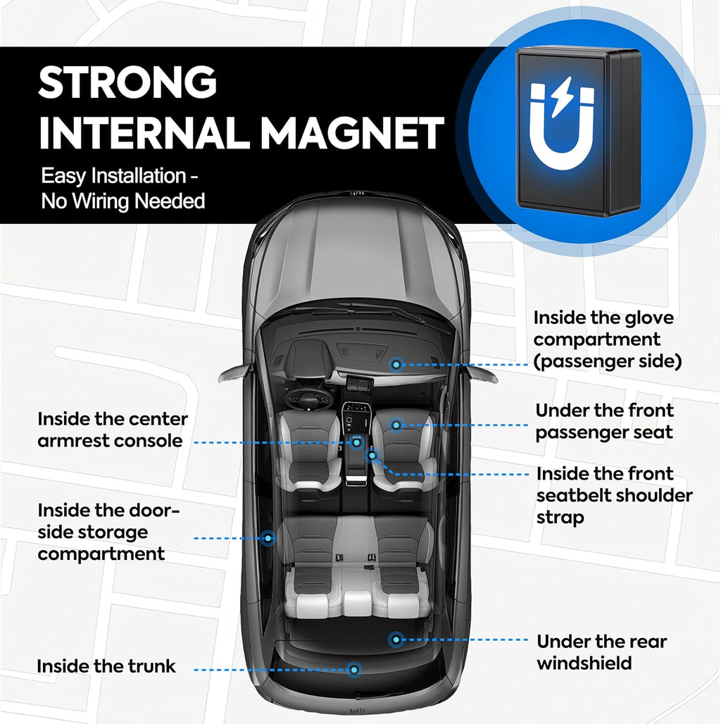 GPS Tracker for Vehicles, Up to 4 Months Batt, Waterproof Magnetic 4G LTE & 2G Long Battery Life, 10,000mAh, Subscription Required, Multi Alerts, Hidden Tracker ZT-100