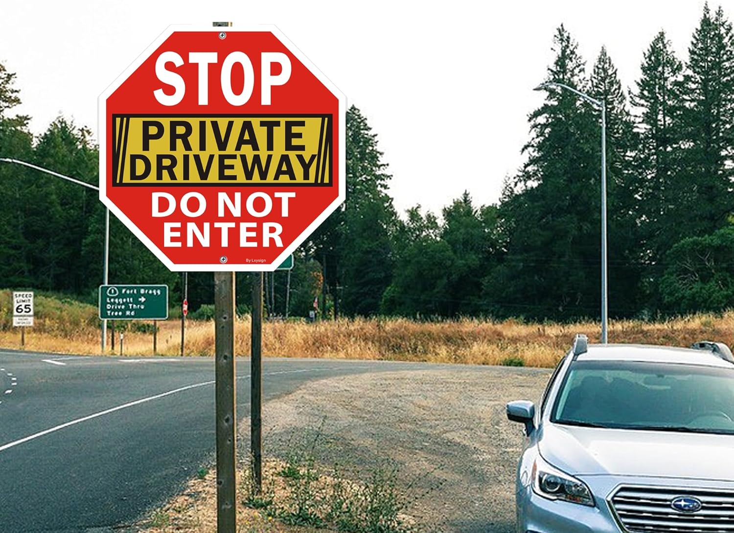 Stop Sign, Do Not Enter Private Driveway Sign, 12" x 12" Reflective Aluminum sign, Fade Resistant Durable UV and Octagon Shaped, Easy Mounting
