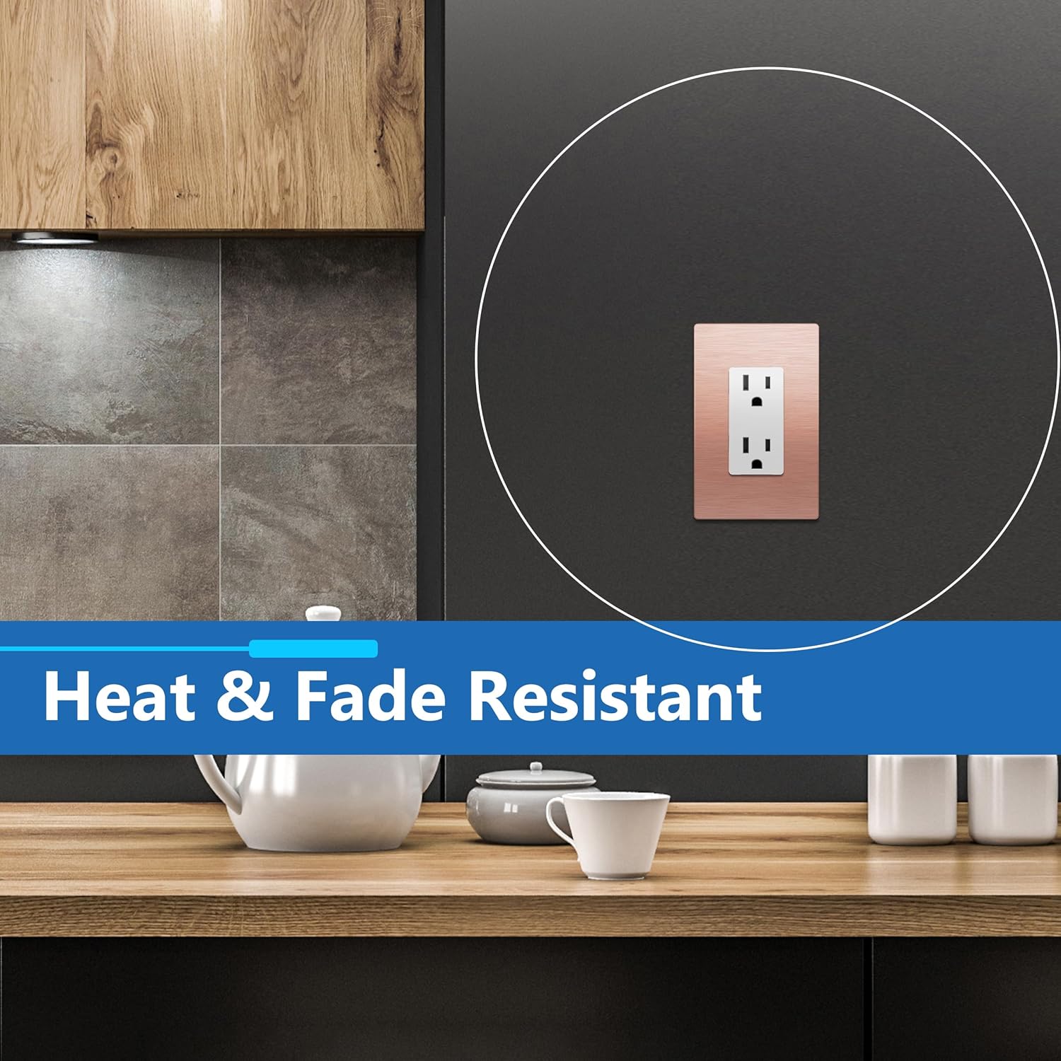 LIDER Screwless Metal-Surface Wall Plate, Decorator Switch Cover, Temperature and Impact Resistant, 201 Stainless Steel, Modern Decoration Upgrade, Mid-Size 1-Gang 4.88" x 3.11", Brushed Rose Gold