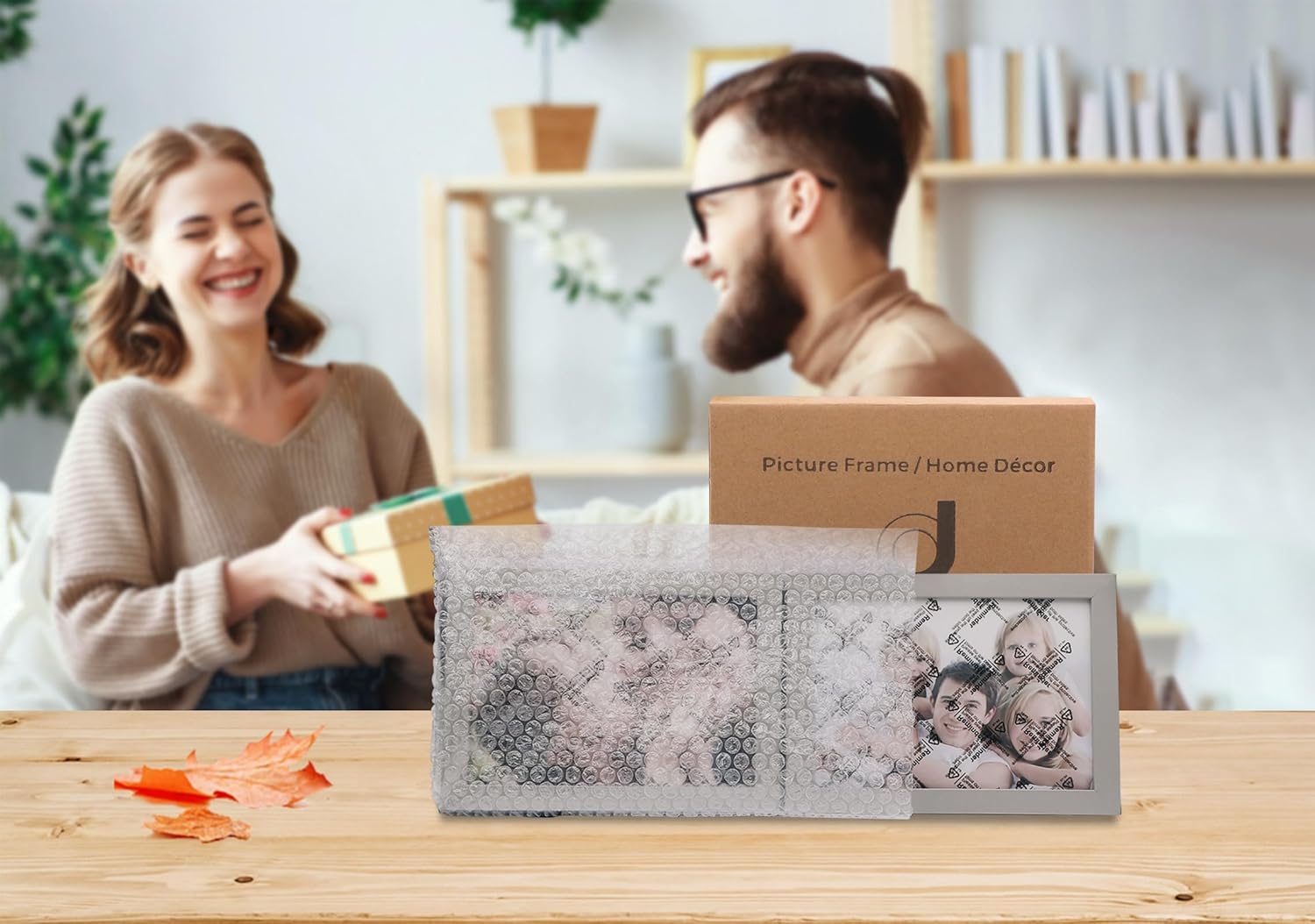 Double 5x7 Horizontal Combo, Grey Wood Picture Frame, 4.5x6.5 Opening Foldable Landscape View Photo Frame on Table-top or Wall