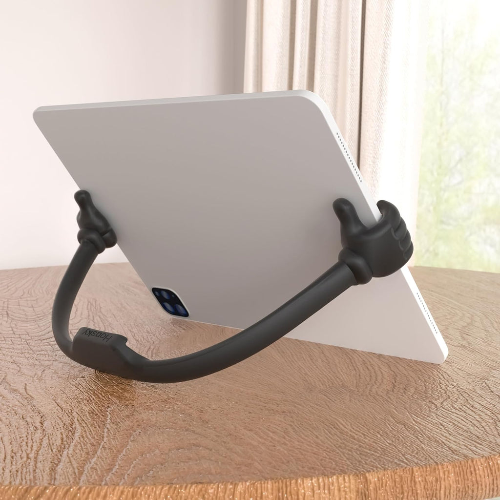 Honsky Adjustable Tablet Stand, Portable Phone Holder for Desk Bed - Multi-Angle Drawing Stand Compatible with All Tablets (2 Pack of Black)