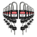 TRADESAFE Lockout Tagout Locks Set - 10 Black Lockout Locks Keyed Different, 2 Keys Per Loto Lock, OSHA Compliant Lock Out Tag Out Padlocks, Safety Padlocks for Electrical Lockout Tag Out Kits