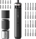 HOTO PixelDrive Electric Screwdriver, Smart Display, 6 Torque Settings, 0.5 to 6 N·m, 1/4'' Hex 30 Bits, LED Light, 2000 mAh Rechargeable Cordless Screwdriver Set for Electronics, Home Repair