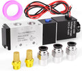 TAILONZ PNEUMATIC 1/4"NPT Solenoid Valve DC12V Single Coil Pilot-Operated Electric 2 Position 5 Way Connection Type 4V210-08 Outlet wire